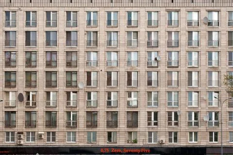 The facade of the building. Stock Photos