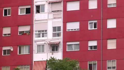 Facade Building Texture Stock Footage 79502559