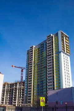 Facade building with windows Foto stock