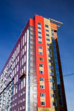 Facade building with windows Stock Photos