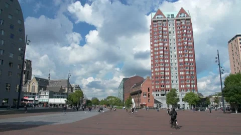 Facade buildings on the MARKTHAL square. Slow motion 4K 库存影片 220175785