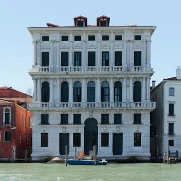 The facade of the Ca' Corner della Regina Stock Photos
