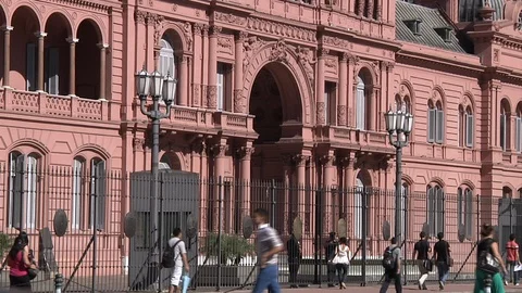 The facade of Casa Rosada at Buenos Aires Video stock 101939317