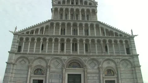 Facade of the Cathedral Stock Footage 12491736