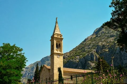 The facade of the church Foto stock