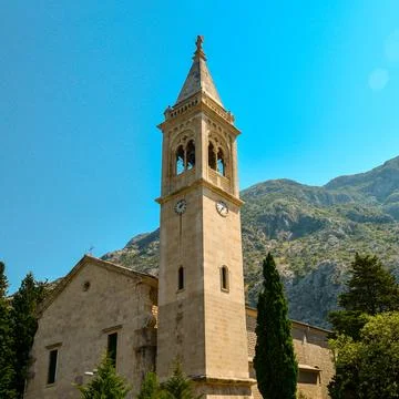 The facade of the church Stock Photos