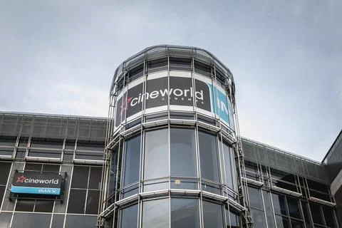 Facade of Cineworld Complex in Dublin Stock Photos