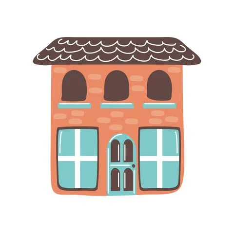 Facade city building Ilustración de archivo