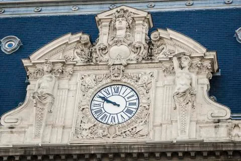 Facade clock Stock Photos