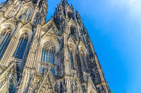 Facade of Cologne Cathedral Stock Photos