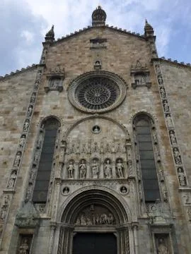 Facade of Como Cathedral Stock-Fotos