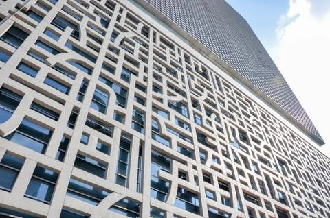 Facade of the contemporary building Stock Photos