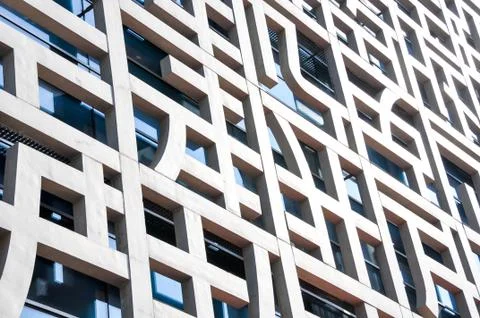 Facade of the contemporary building Stock Photos