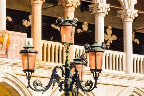 The facade decorative elements Decorative street lamps and facade decorati... Stockfoto's