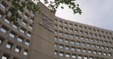 Facade of the Department of Housing and Urban Development Building in Stock Footage 59305395