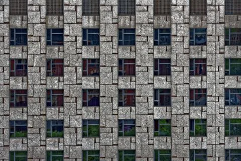 Facade design Barcelona Stock Photos