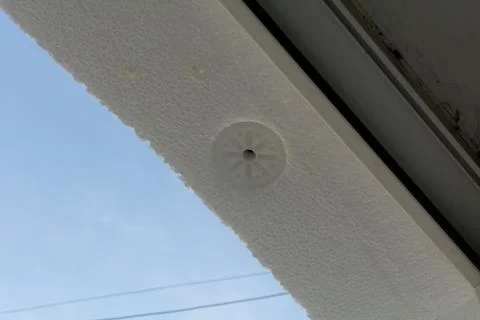 Facade dowel for ventilated facade installed in foam plastic. Dowel Fixed S.. Foto stock