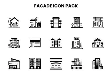 Facade DuoTone UI Icons Pack 库存插图