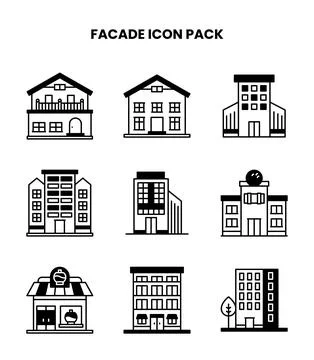 Facade DuoTone UI Icons Pack Ilustración de archivo