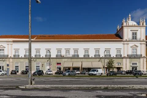 Facade of the Engenheiro Silva Municipal Market in Figueira da Foz, Portugal Stock Photos