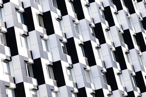 Facade external architecture wall background perspective modern building Stock Photos