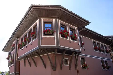 The facade of an extremely beautiful building. Stock Photos