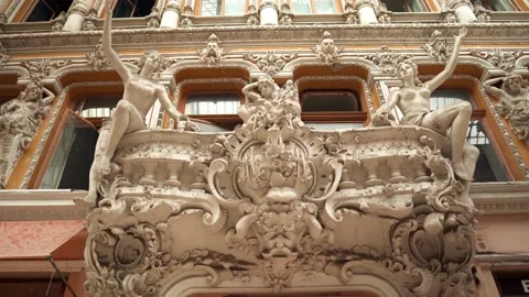 Facade of the gallery Passage in Odessa Stock Footage 179480488