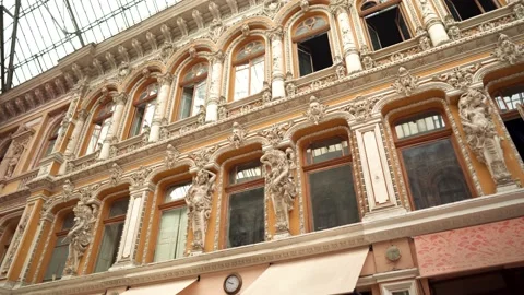 Facade of the gallery Passage in Odessa Stock Footage 182407241