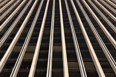 Facade of a generic modern office building An angled shot of the facade of... Fotos de archivo