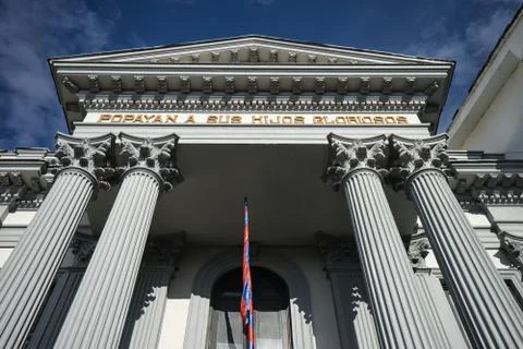Facade of governmental building Stock Photos