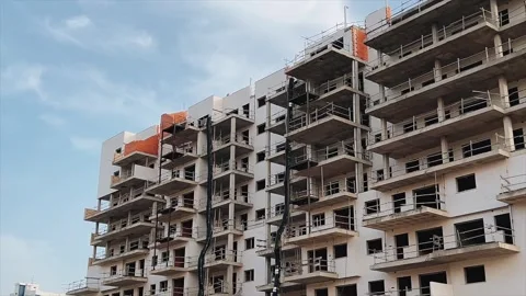 Facade of the high-rise building Stock Footage 288128976