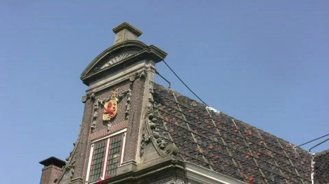 Facade historic building in Monnickendam Stock Footage 123357