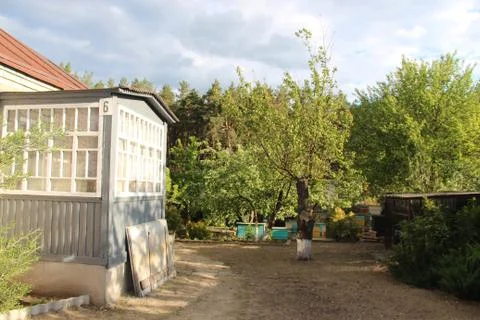 The facade of the house. Stock-Fotos