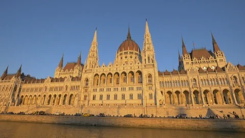 The Facade Of The Hungarian Parliament B... | Stock Video | Pond5