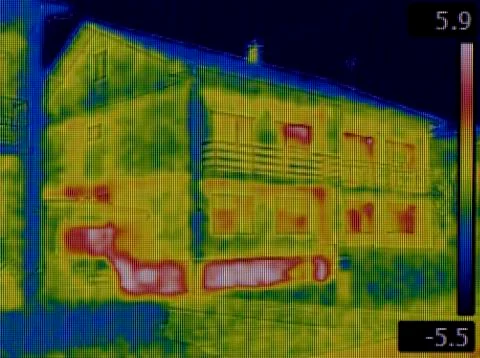 Facade Infrared Leak Stock Photos