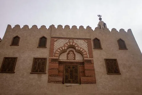 Facade of islamic mosque Stock Photos