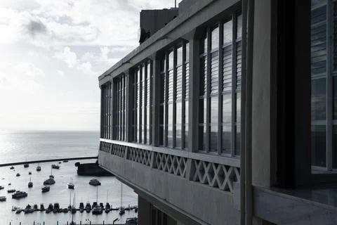 Facade of the Lacerda Elevator Stock Photos