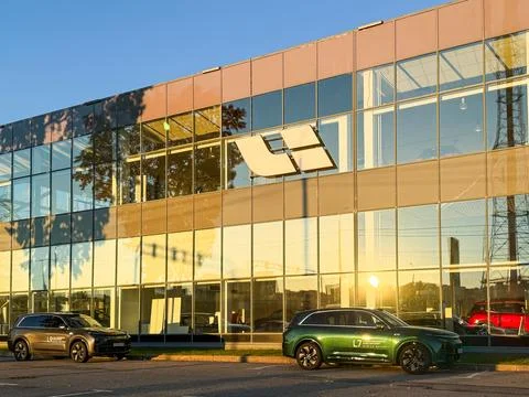 Facade of Li Auto EV car store. Li Auto is a Chinese EV car company. Stock Photos