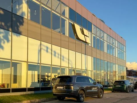 Facade of Li Auto EV car store. Li Auto is a Chinese EV car company. Stock Photos