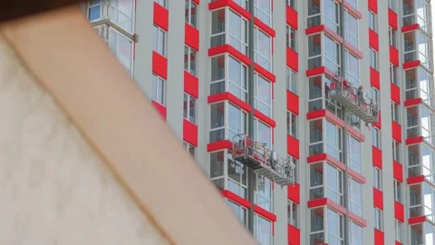 Facade Maintenance Time Lapse Stock Footage 154962471