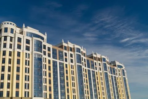 Facade of a megalopolis building Stock Photos