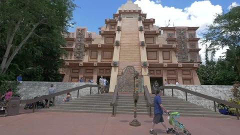 The facade of the Mexican pyramid at Epcot Stock-Footage 87051613
