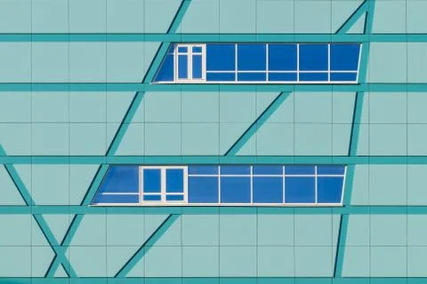 The Facade Of A Modern Building. Texture, Background Series. Stock Photos