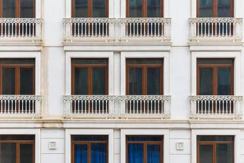 The facade of a multi-storey building Stock Photos