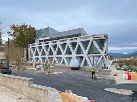 Facade of new reference technological centre building. Textile Research Stock Photos