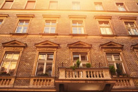 Facade of old building in centre of Budapest ,Hungary, Stock Photos