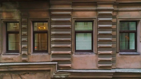 Facade of old building Video stock 97152808