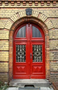 Facade of old building in Frankfurt Oder city, Germany Stock Photos