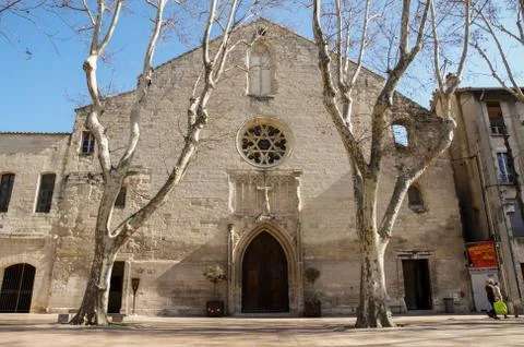 The facade of an old building. Photos