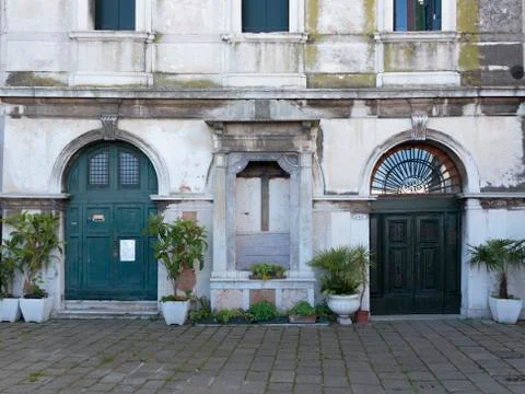 The facade of an old building Stock Photos